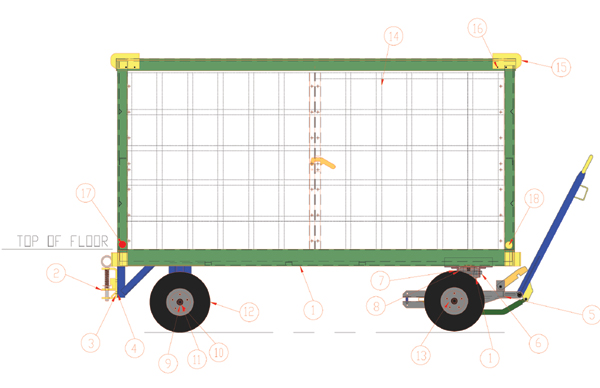 2043 AB Baggage Cart