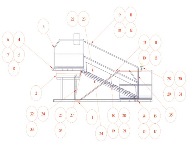 2099 HAB Wide Body Crew Stair - Upper Frame