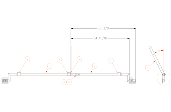 2099 HAB Wide Body Crew Stair - Brake Bar Assembly