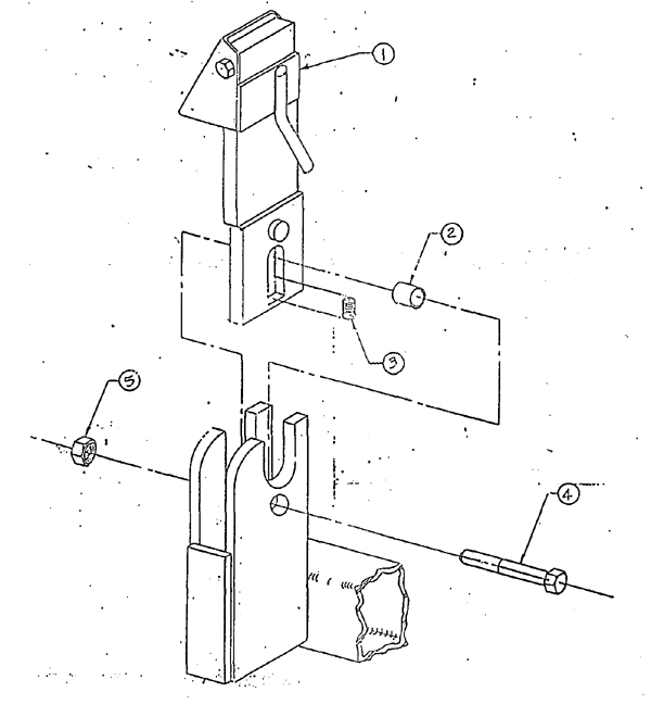 1213 Cargo Dolly - Flip Hap Stop Assembly