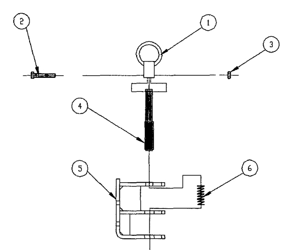 1215 Cargo Dolly - Rear Hitch Assembly