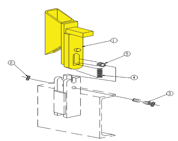 1225 AB - Side Hitch Stop Assembly