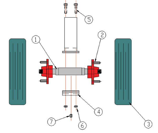 1225 AB - Rear Axle Assembly