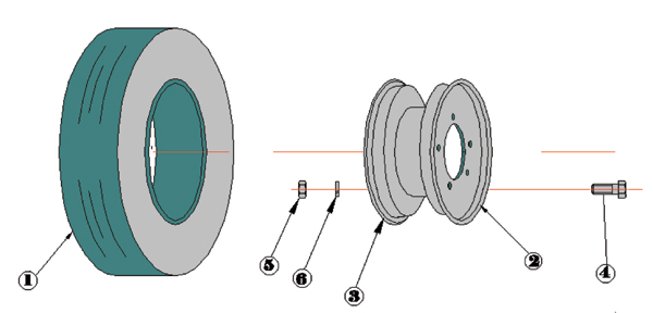 1225 AB - Wheel Assembly