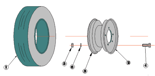 1225 ABG - Wheel Assembly