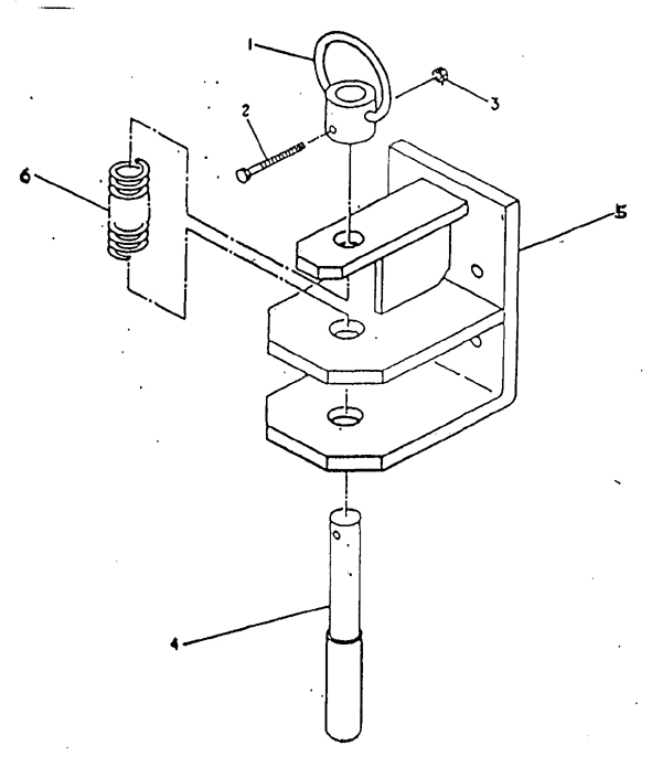 1213 Cargo Dolly - Rear Hitch Assembly