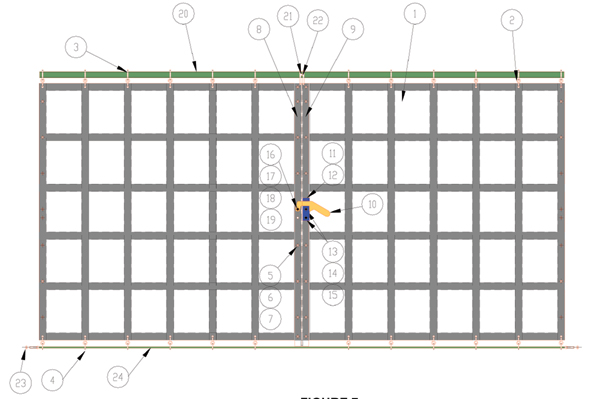 2043 AB Baggage Cart - Curtain Assembly