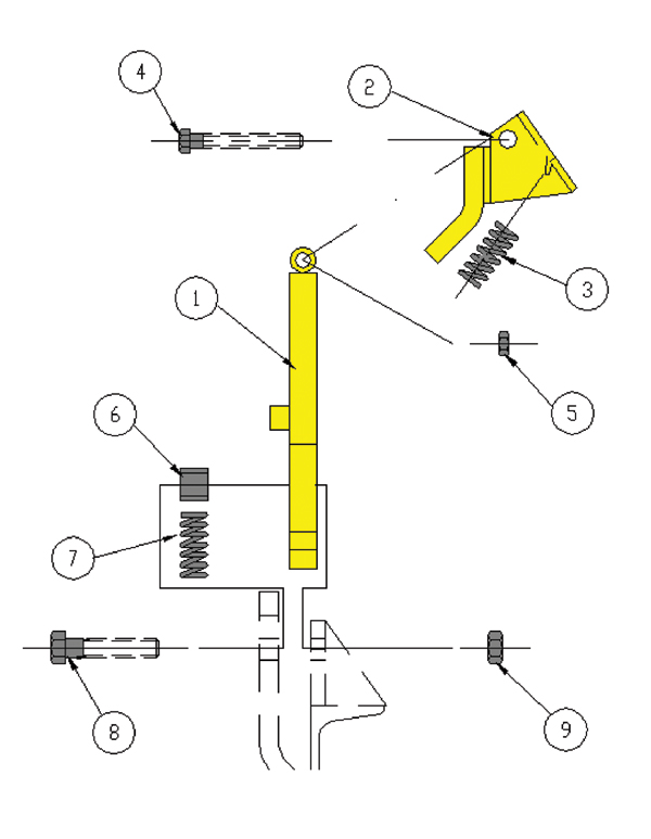 2052SL Storage Rack - Stop Assembly