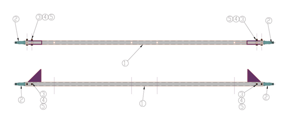 2099 Old Wide Body Crew Stair - Rear Axle Assembly