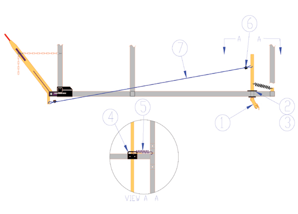 2099 HAB Wide Body Crew Stair - Brake Assembly