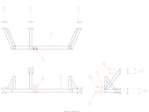 2099 HAB Wide Body Crew Stair - Side Hitch Assembly