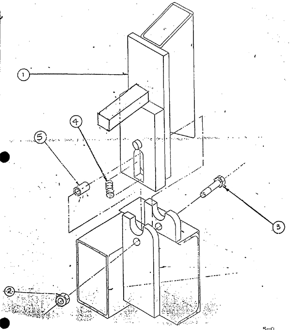 1213 Cargo Dolly - Side Hitch Stop Assembly