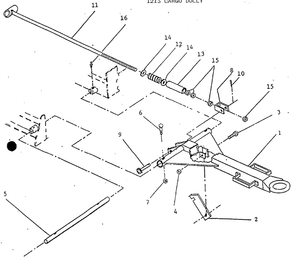 1213 Cargo Dolly - Tongue Assembly