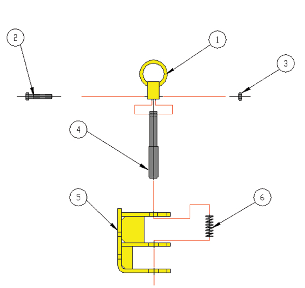 1225 ABG - Rear Hitch Assembly