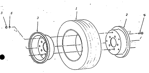 1213 Cargo Dolly - Wheel Assembly